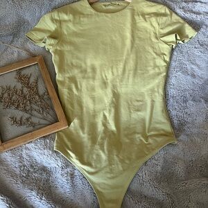 Olive green Abercrombie & Fitch Short Sleeve Bodysuit